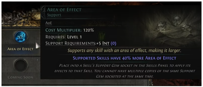 PoE 2 Area of Effect Support