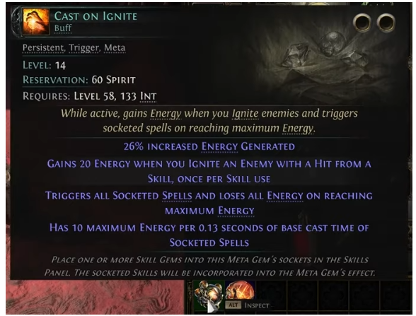 PoE 2 Cast on Ignit