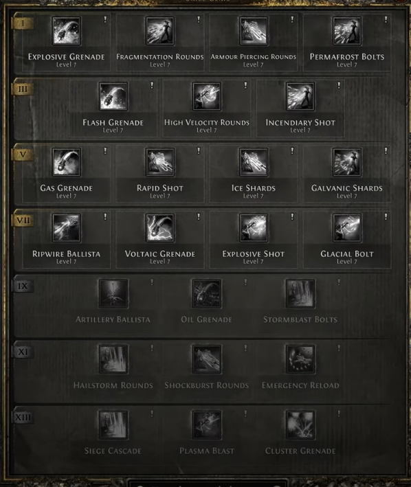 PoE 2 Crossbow Skill Gems