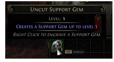 PoE 2 Uncut Support Gem