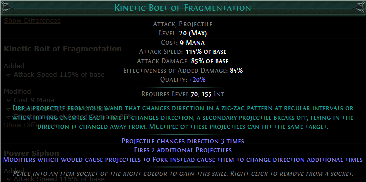 PoE Kinetic Bolt of Fragmentation Build 3.25