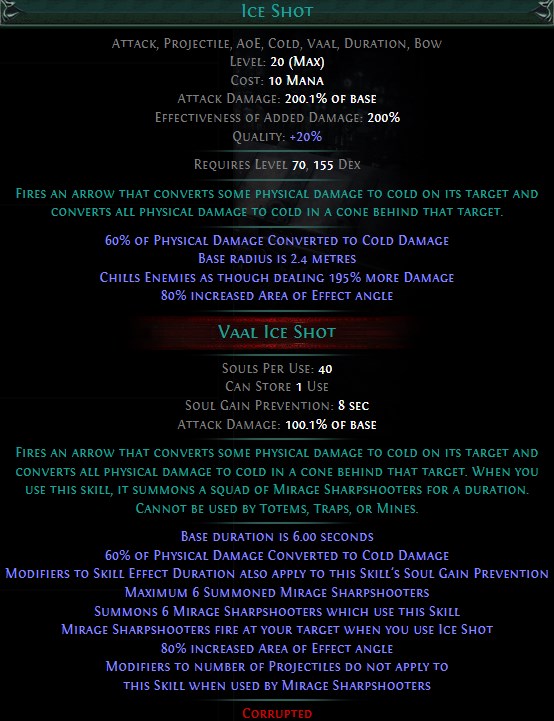 PoE Vaal Ice Shot Build 3.25
