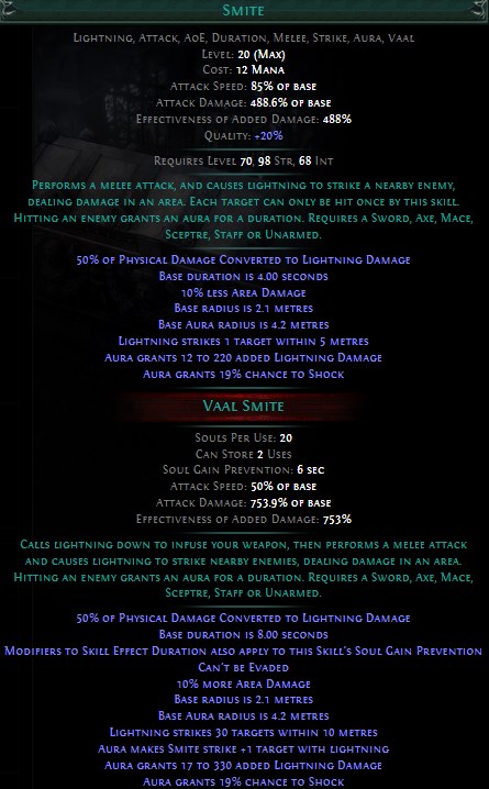 PoE Vaal Smite Build 3.25
